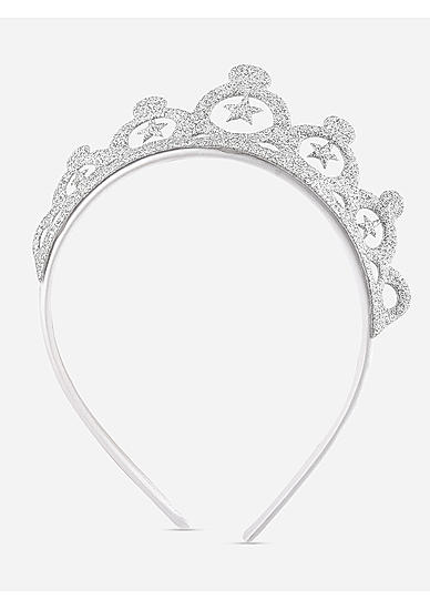 Silver Glitter Crown Party Kids Hair Band