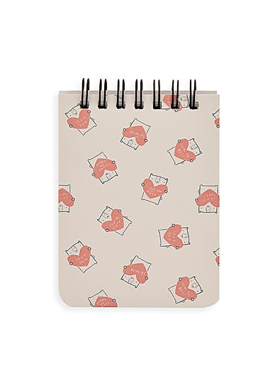 Toniq Kids White and Pink Heart Printed NotePad For Kids/Children