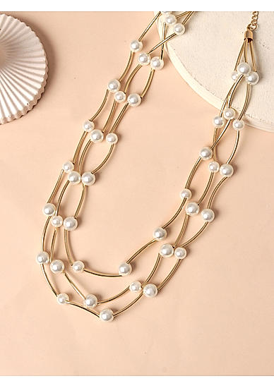 Gold Pearl Choker Necklace Chic Womens Minimalist Jewelry For Weddings And  Bridal Parties CL0717 From Allloves, $4.98 | DHgate.Com
