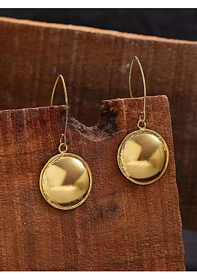 Gold Plated Spherical Drop Earring