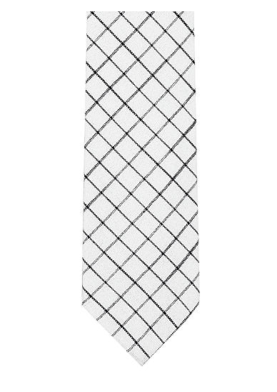 White Checked Tie