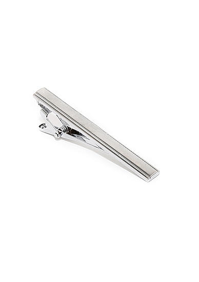 Men Steel-Toned Bar-Shaped Tie Pin