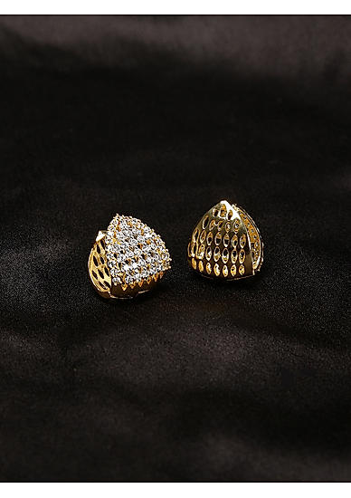 Gold-Toned Oval Studs