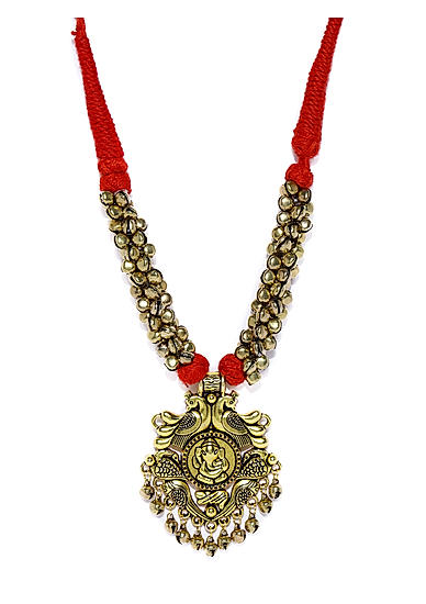 Gold-Toned Red Mor Necklace
