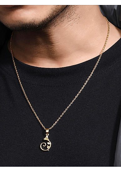 The Bro Code Gold Plated Ganesh Pendant Necklace for Men