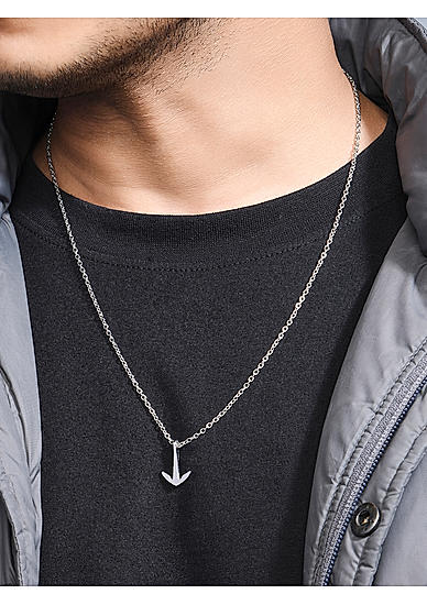 The Bro Code Silver Plated Arrow Pendant Necklace for Men