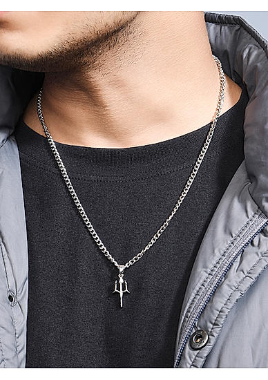 Buy Silver Plated Charm Men Necklace@ Best Price