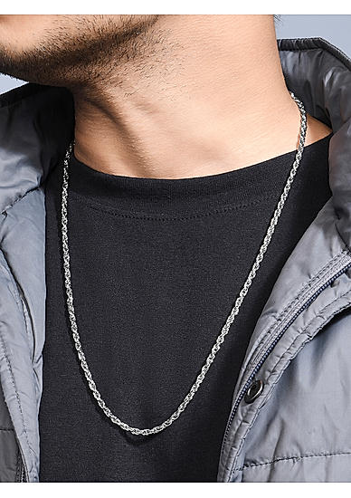 The Bro Code Silver Plated Casual Necklace for Men