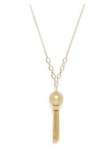 Gold-Toned Tassel Time Necklace
