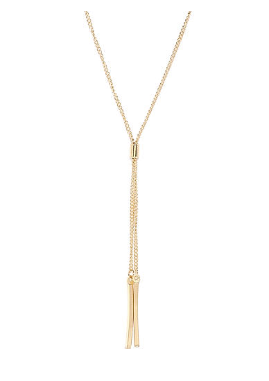 Gold-Toned Bar Chain Necklace