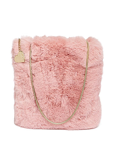 Light Pink Furry Sling Bag