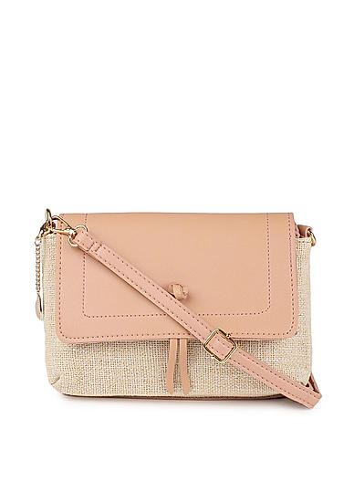 Pink and White Dual Sling Bag