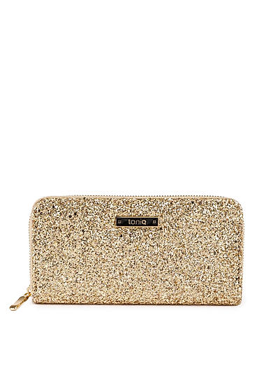 Gold Glittery Glam Wallet
