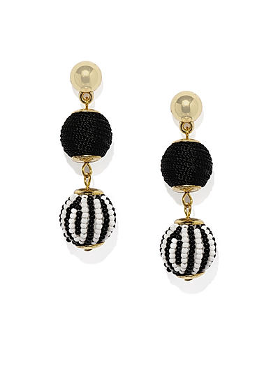 Black and White Circular Drop For Women
