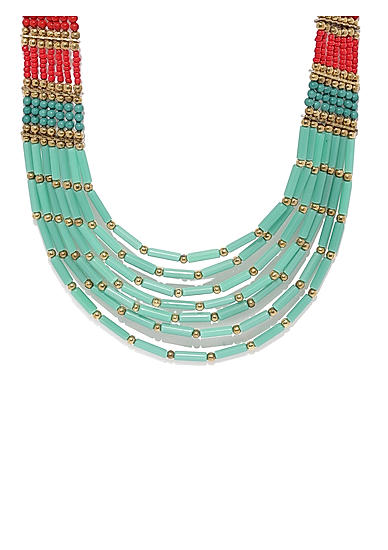 Multicolored Beaded Layered Necklace For Women