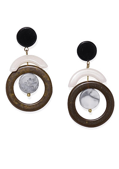 Bronze Geometrical Drop Earrings