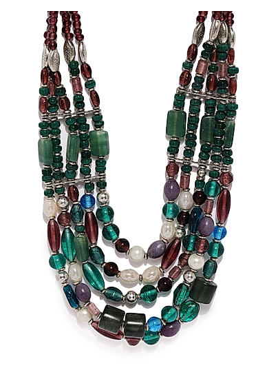 Multicolored Beaded Layered Necklace For Women
