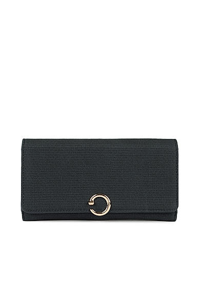 Black Textured Corporate Lady Wallet