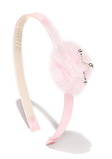 Pink Synthetic Hair Band For Girls