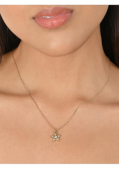 Toniq Gold Plated Star Charm Necklace for Women