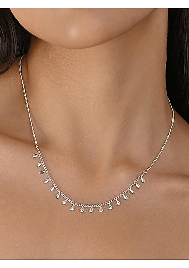 Toniq Silver Plated Stylish Choker Necklace for Women
