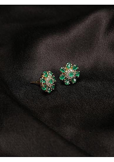 Green Orchid Studs