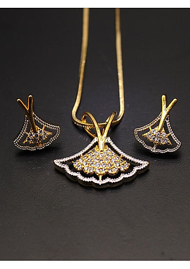 Gold-Plated Cz Jewellery Set For Women