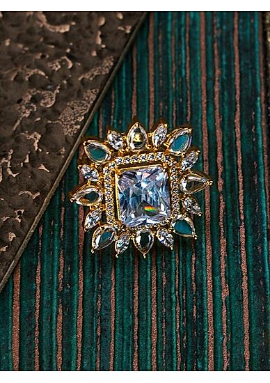 Diamond Petal Gold Plated Ring