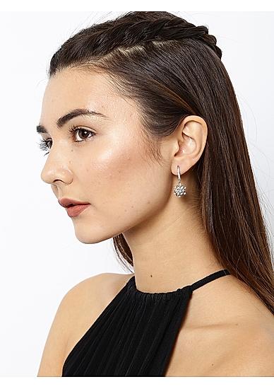Silver-Plated Contemporary Drop Earrings