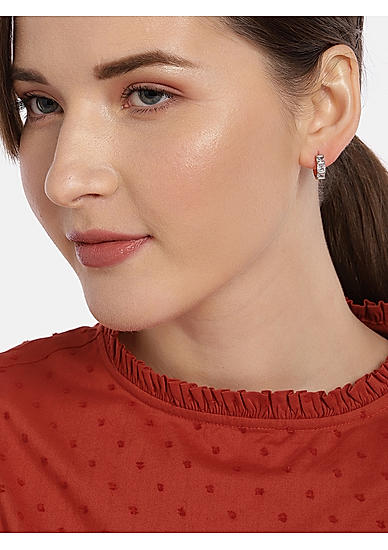 Silver-Toned and Gold-Toned Circular Hoop Earrings