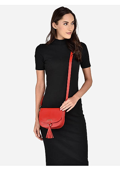 Toniq Red Tassel Flap Sling Bags For women