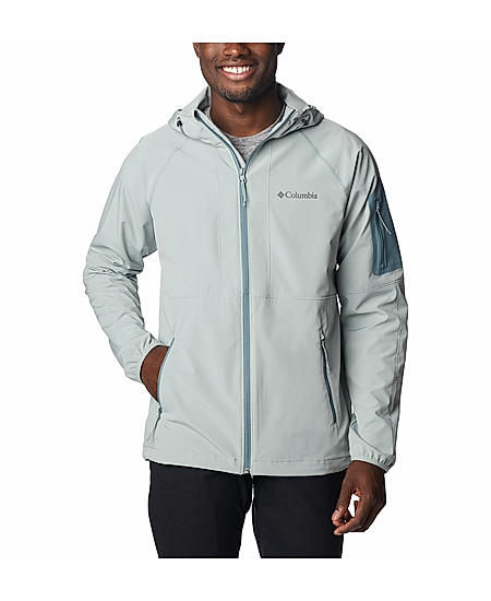 Buy Columbia Green Tall Heights Hooded Softshell Jackets For Men Online at Adventuras 502092
