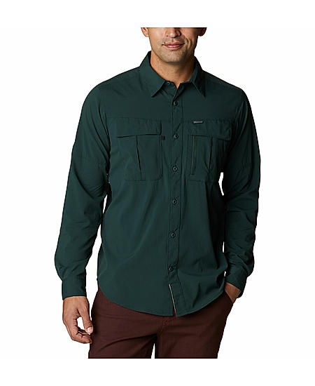 Columbia Men Green Newton Ridge II Long Sleeve