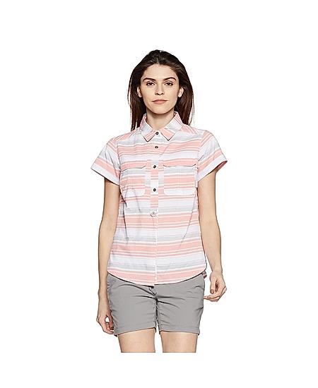 Columbia Women Orange Pilsner Peak Novelty Short Sleeve Shirt