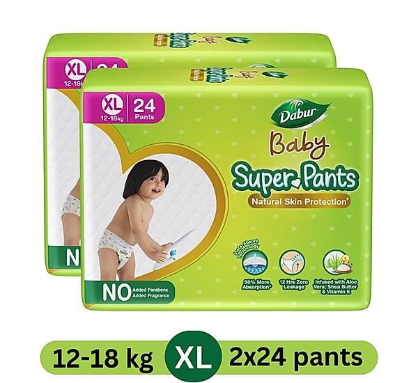 Dabur Baby Super Pants  Diaper Infused with Aloe Vera, Shea