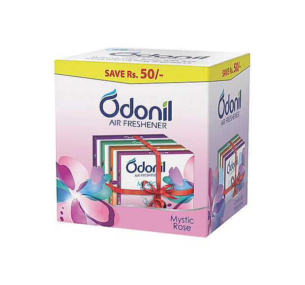 Odonil Bathroom Air Freshner Blocks Mix -72g (Pack of 4 - Rs 50 Off)