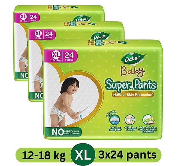 Dabur Baby Super Pants-Extra Large 8 Pac (Pack of 3)