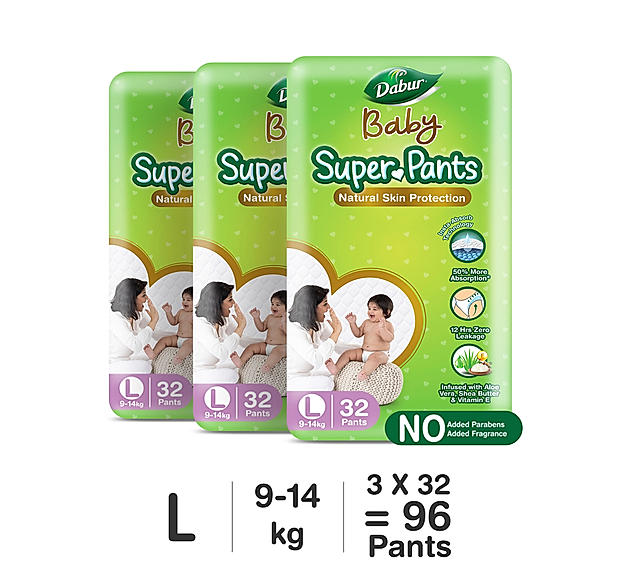 Dabur Baby Super Pants-Large 32Pack (Pack of 3)