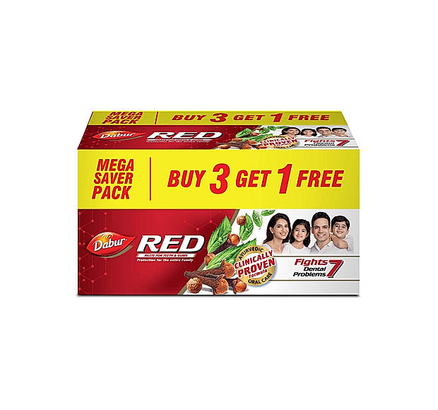 Dabur Red Toothpaste - 200g (Buy 3 Get 1 Free)