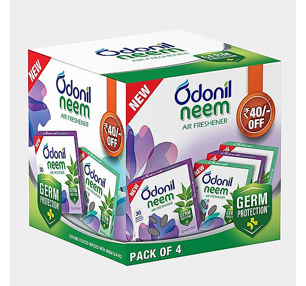 Buy Odonil Bathroom Air Freshener Neem Mixed Blocks 48gm Online at