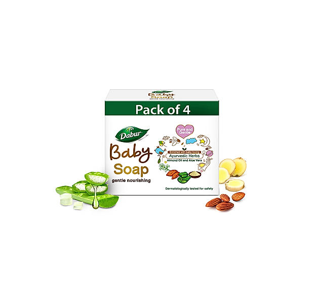 Dabur Baby Soap - 300g (75 x 4, Pack of 4)