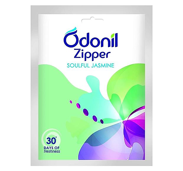 Odonil Bathroom Air Freshener Zipper, Jasmine - 10g