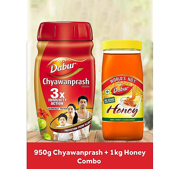 Dabur Chyawanprash Awaleha 950g + Honey 1kg