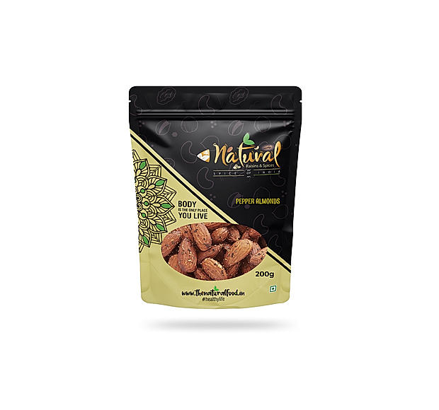 Almonds Pepper Flavour (200 gms Peppery Falavoured Almonds)