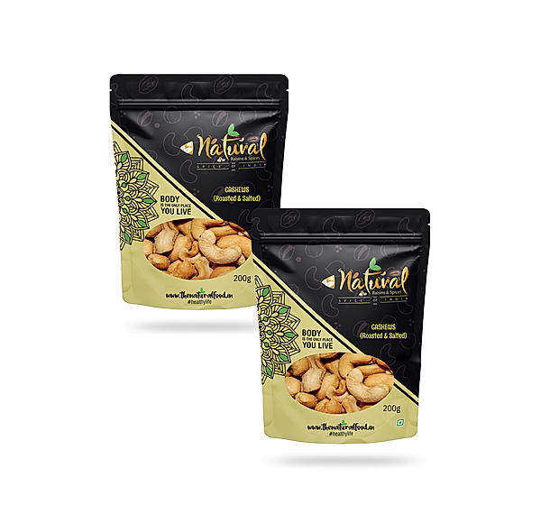 Cashew (Roasted & Salted) (200 gm X 2 Combo Pack)