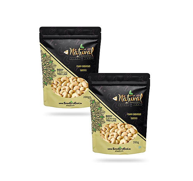 Plain Cashew W320 (200 gm X 2 Combo Pack)