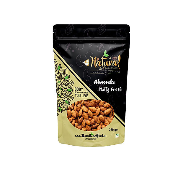 Nutty Fresh Almonds (Crunchy Nutty Fresh Almonds 250 gm)