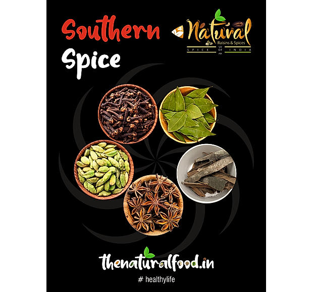 Sothern Spice (Bayleaf, Cloves, Cinnamon, Cardomom & Star Anise (100 gms each Combo Pack)