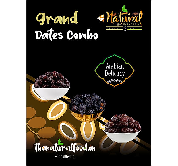 Grand Dates Combo - Safawi, Medjool & Ajwa (200 gm each Combo Packs)