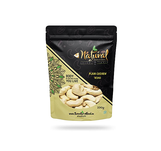 Plain Cashew W240 - 200 gms